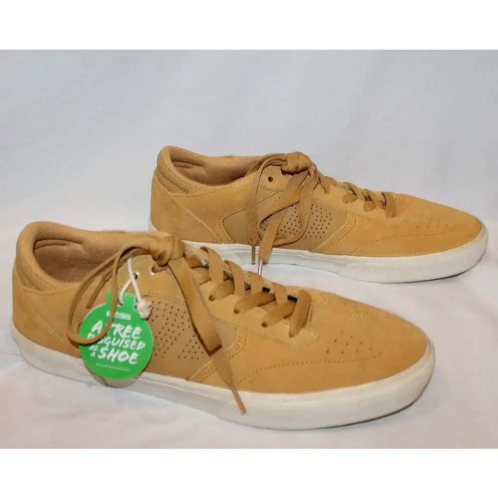 NIB‎ MEN'S ETNIES WINDROW SKATE SUEDE TAN SNEAKERS SZ 11.5